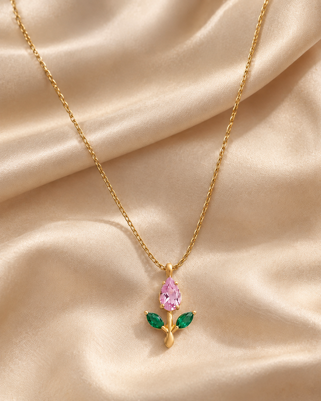 Pink Floral Necklace