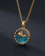 Golden Ocean Whale Necklace