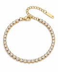 Golden Crystal Tennis Bracelet
