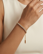 Golden Crystal Tennis Bracelet