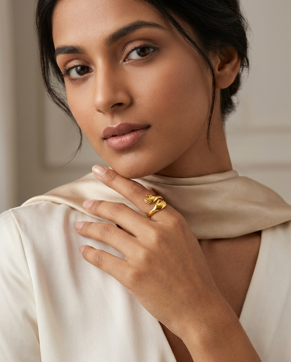 Golden Hug Rings