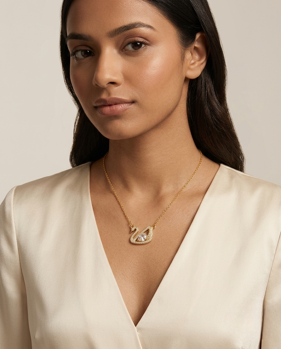 The Golden Love Swan Necklace