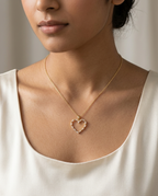 Golden Heart Outline Necklace