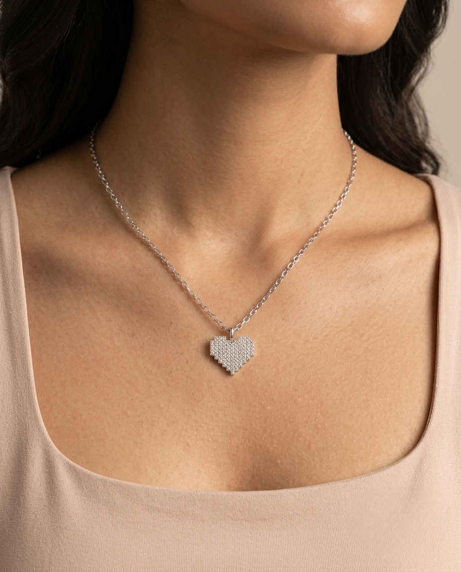 Pixel Love Necklace