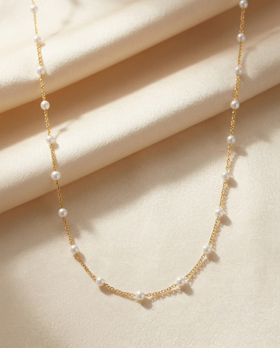 Golden Pearl Elegance Necklace