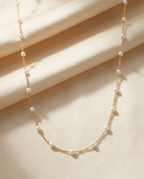 Golden Pearl Elegance Necklace