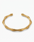 Golden Sculpted Cuff Bracelet