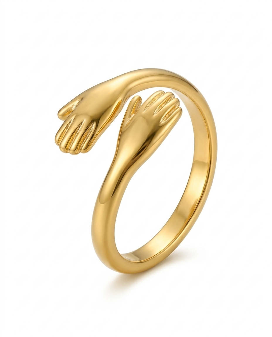 Golden Hug Rings