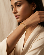 Golden Sculpted Cuff Bracelet