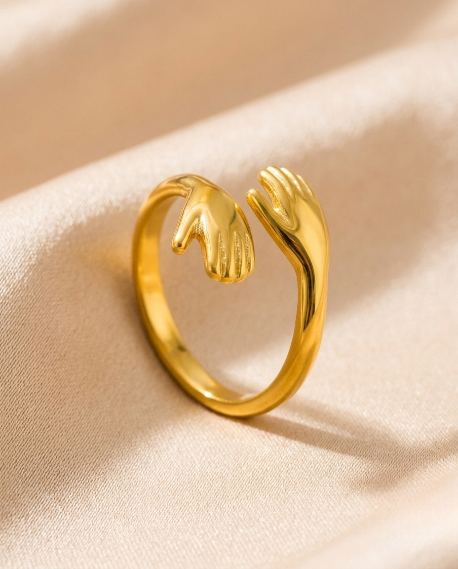 Golden Hug Rings