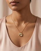 Golden Four-Heart Clover Necklace