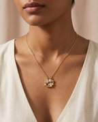 Golden Four-Heart Clover Necklace