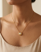 Golden Pearl Embrace Necklace