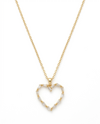 Golden Heart Outline Necklace