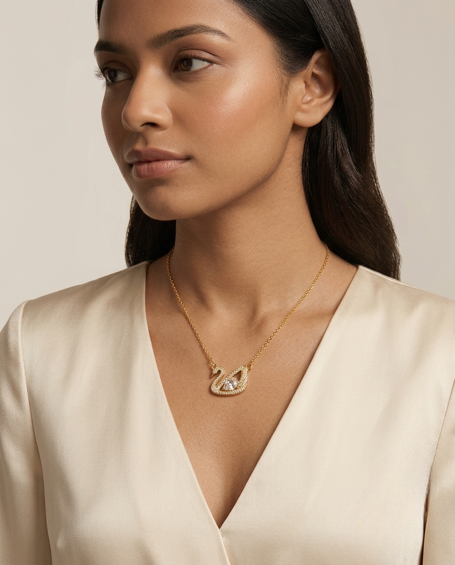 The Golden Love Swan Necklace