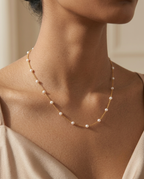 Golden Pearl Elegance Necklace