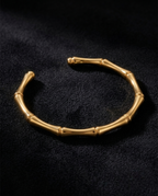 Golden Sculpted Cuff Bracelet
