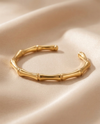 Golden Sculpted Cuff Bracelet