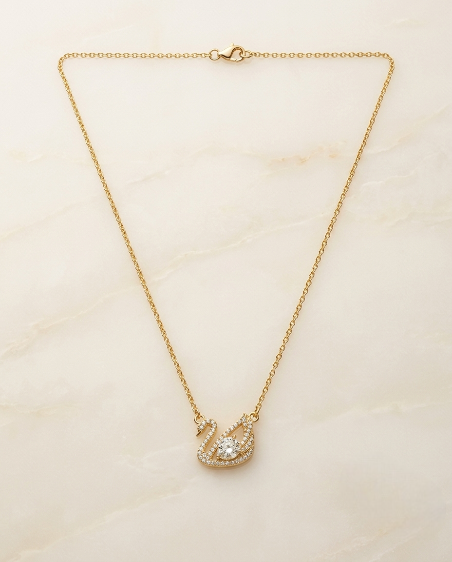 The Golden Love Swan Necklace