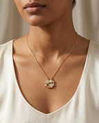 Golden Four-Heart Clover Necklace