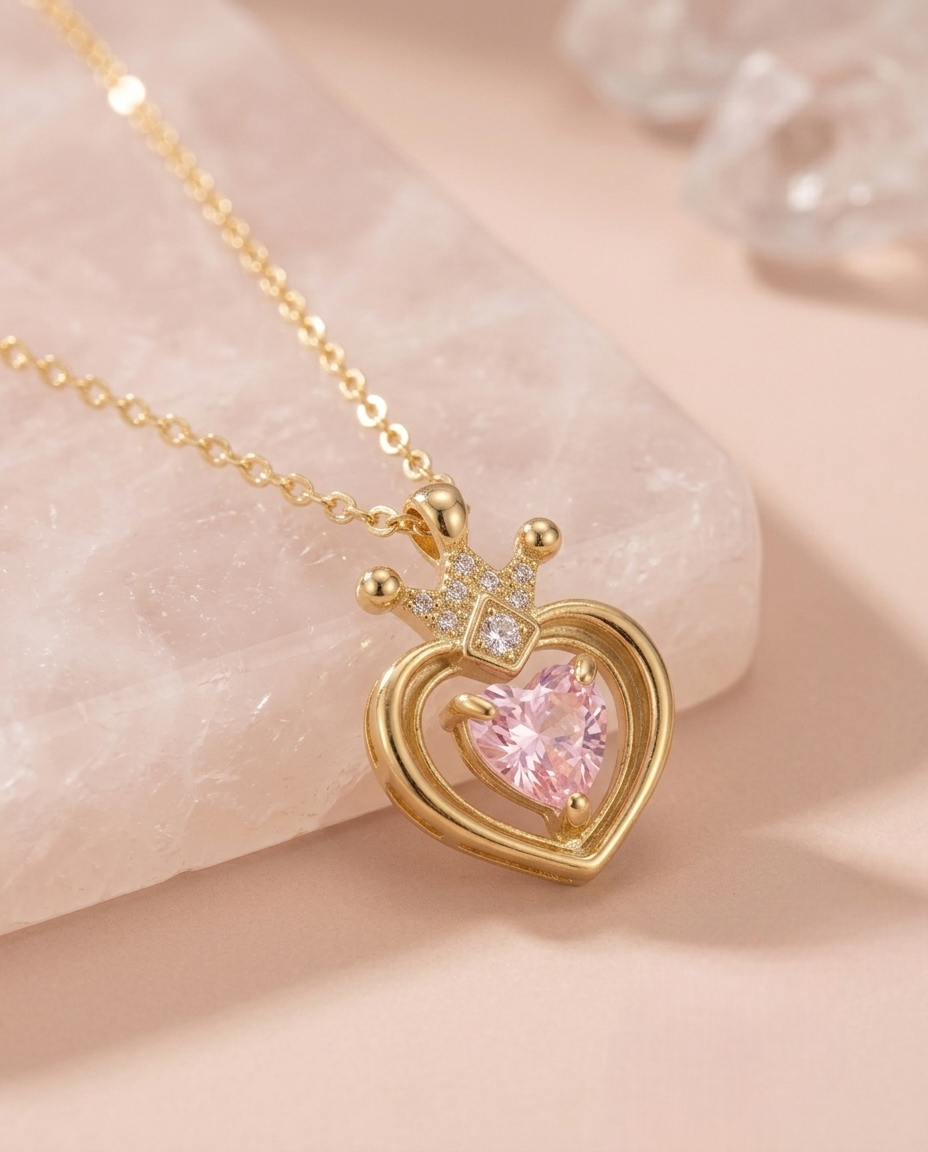 Crown Hearted Necklace