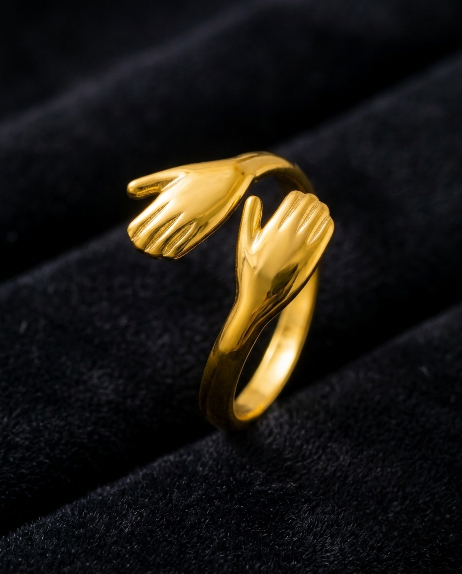 Golden Hug Rings