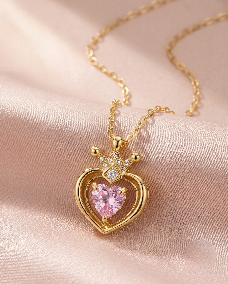 Crown Hearted Necklace