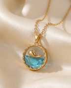 Golden Ocean Whale Necklace