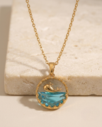Golden Ocean Whale Necklace