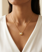 Golden Pearl Embrace Necklace
