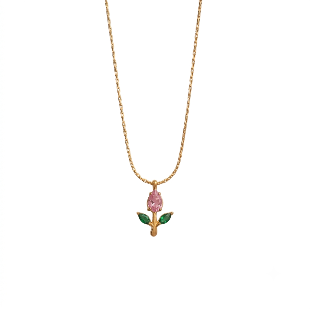 Pink Bloom Floral Necklace