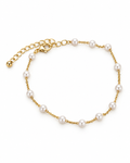 Golden Pearl Charm Bracelet