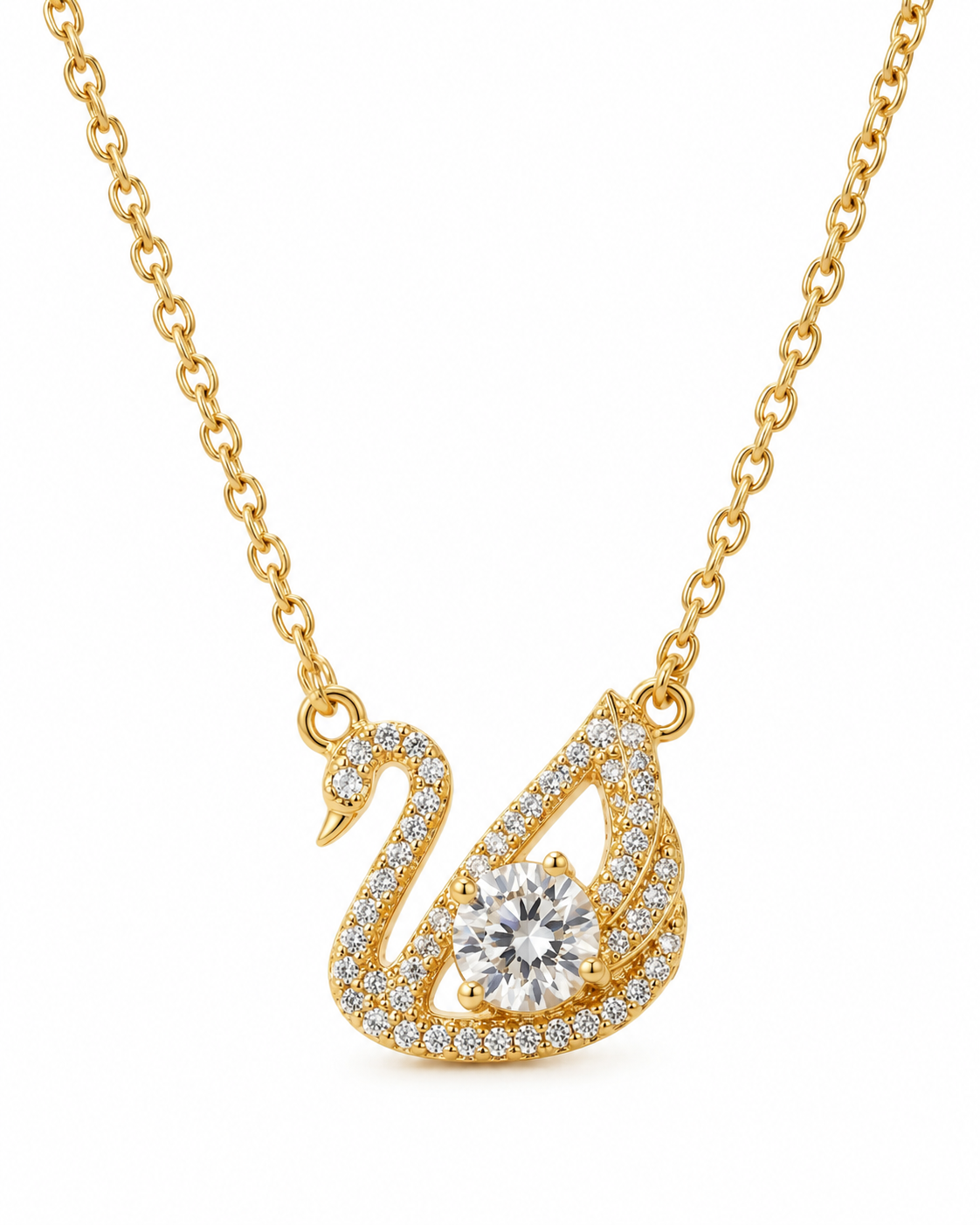 The Golden Love Swan Necklace